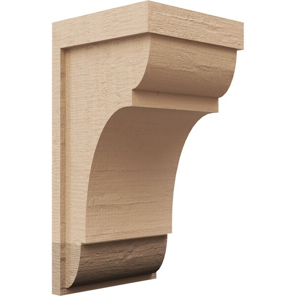 Ekena Millwork 10"W x 10"D x 20"H Wide Bryant Rough Cedar Woodgrain TimberThane Corbel, Primed Tan CORUR10X10X20BRYRCPR - main
